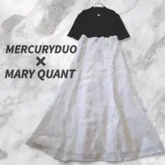 MARY QUANTコラボ デイジーフロッキープリントドッキングニットワンピース