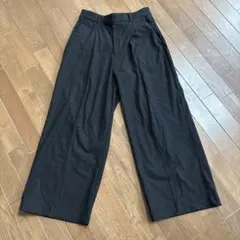 美品　黒ワイドパンツ　無印良品　L