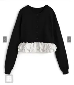 GRL フリルドッキングニットカーディガン[an1835]