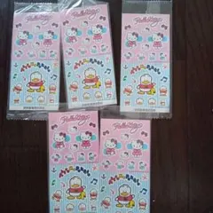 未使用品☆ハローキティ＆あひるのペックル シール 5枚