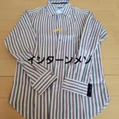 INTERMEZZO ストライプ 長袖シャツ M　クリーニング済み