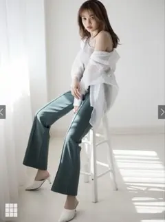 GRL グレイル フロントタックフレアパンツ【k8360t】