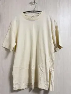 ユニクロ　メンズ　半袖Tシャツ　クリーム色　アイボリー