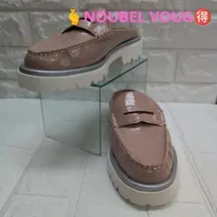 lounie ルーニー エコスウェードローファーパンプス ボア 青 ブルー 