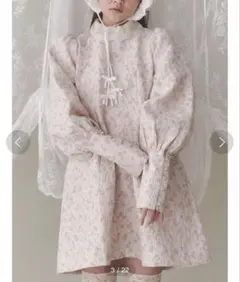 merry jenny（メリージェニー） ジャガードフレアミニワンピース