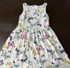 お値下げ H&M 蝶々柄 ノースリーブワンピース 120 130