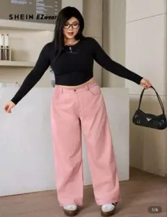 プラスサイズ ルーズカジュアルジーンズ