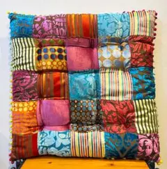 On&On パッチワーク クッション 座布団