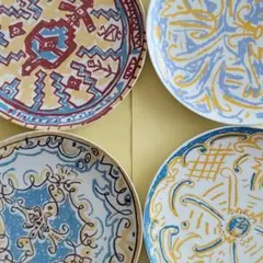 【美品】希少マリスカルAXISparisアソート26cm皿4枚セット(バラ売可) 希少マリスカルAXISparisアソート26cm皿4枚セット(バラ売可)