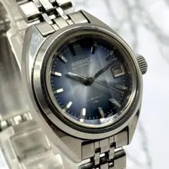 SEIKO 自動巻 腕時計 レディース 2205-0420 希少 ネイビー - メルカリ
