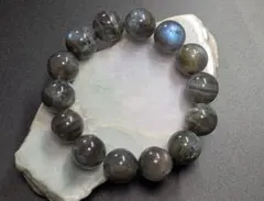 良品自然美渋艶ラブラドライトブレス16.4-16.7ミリ