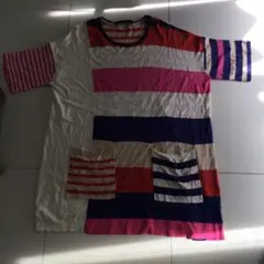 MARC BY MARC JACOBS マルチボーダー半袖カットソー M/Lのサムネイル