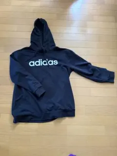 adidas ブラック パーカー J/L