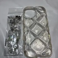 iPhone15スマホケース　クリアケース　ストラップ付き