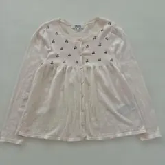 ボンポワン　薄ピンク　カーディガン　10a 140cm ※注意事項あり