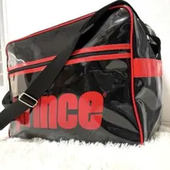 【新品、未使用】プリンス テニス ショルダーバック エナメル ブラック& レッド