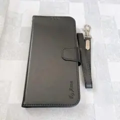 【iPhone 14 Pro Max】ケース 手帳型 PUレザー　ブラック