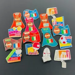 コカコーラ WORLD CUP・オリンピック ピンバッジ 16個セットのサムネイル