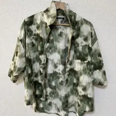 オリーブグリーン半袖シャツ