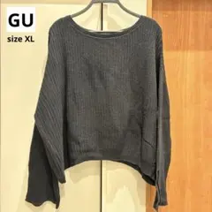GU ブラック ニットセーター 長袖