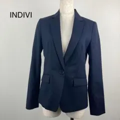 INDIVIレディーステーラードジャケット　紺色 36S 7号