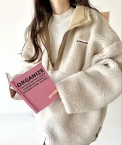 《JAVAジャバ 別注》リバーシブル　ハーフジップ　ナイロンボア　ブルゾン