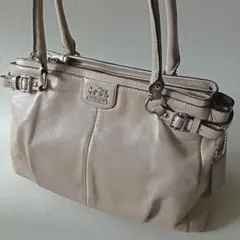 COACH コーチ レザー トートバッグ ベージュ