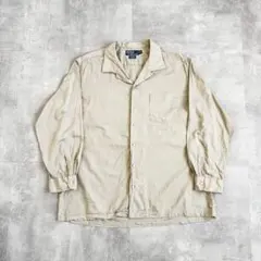 90s Polo Ralph Lauren コットン 開襟 オープンカラーシャツ