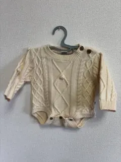 tete a tete ニットロンパース　クリーム　ポンポン　70cm