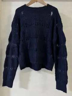 【Fサイズ】GARAGE OF GOOD CLOTHING 透かし編みニット