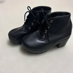 厚底編み上げブーツ　7センチヒール　23cm