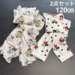120 Disney ディズニー ミニー ナイトウェア セットアップ パジャマ