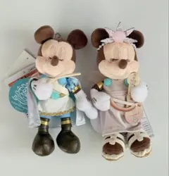 【新品】 ミッキー ミニー ぬいぐるみバッジ ディズニーシー24周年