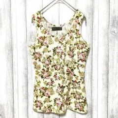 CECIL McBEE　セシルマクビー　(F)　花柄 タンクトップ　ニット