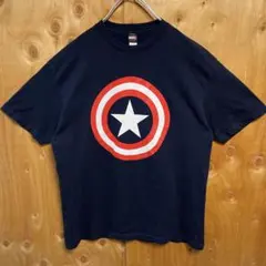 マーベル キャプテンアメリカン アメコミ キャラT Tシャツ 半袖 古着