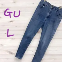 ジーユー デニムパンツ L スリム スキニー ジーンズ ワンウォッシュ パンツ
