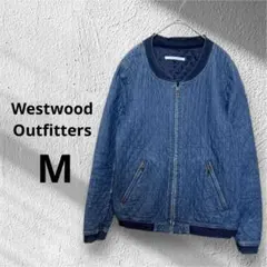 ウエストウッドアウトフィッターズ　M ノーカラー　ジャケット　ブルー デニム