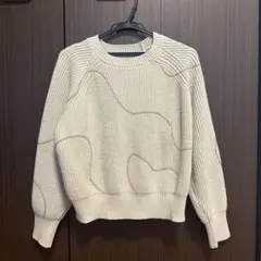 Ungrid クリーム色 ホワイト　春ニット　長袖