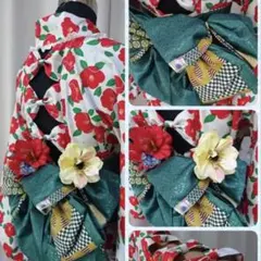 【元値2,8000円/オーダーメイド】 16 らく浴衣　パジャマ　お祭り　椿姫