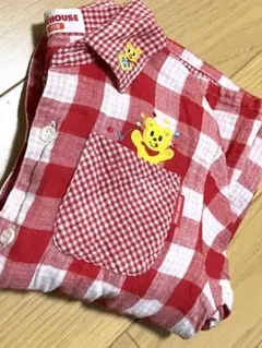 【ミキハウス】長袖シャツ 110 赤・白チェック