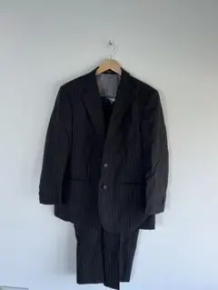 サヴィル・ロウ ストライプスーツ 刺繍入り 穴あり セットアップ シミあり L