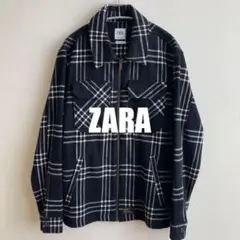 【ZARA】チェックジップジャケット