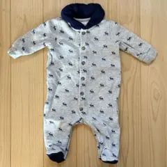 Ralph Lauren ロンパース 足付き 裏起毛 グレー 60