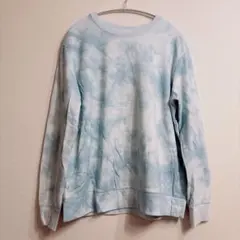 stars above 水色タイダイ Lサイズ トレーナー 裏起毛 海外古着