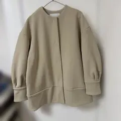 SHIPS any ベージュ ノーカラージャケット
