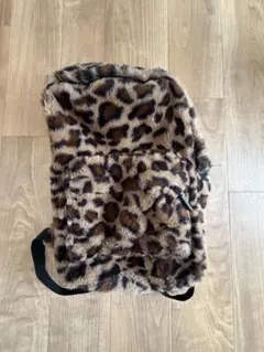 レオパードプリント フェイクファーリュック