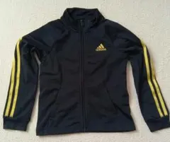 adidas ジップアップジャケット　ジャージ　キッズ 130サイズ 黒