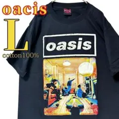 両面プリントoacisオアシス 新品 ロックTシャツ綿100% L バンT 黒