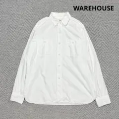 美品 ウェアハウス ホワイト シャンブレーシャツ ワークシャツ 38のサムネイル