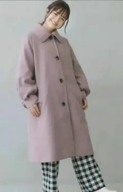 エムズエキサイト　ステンカラーコート　未使用！ ウール調 Emsexcite